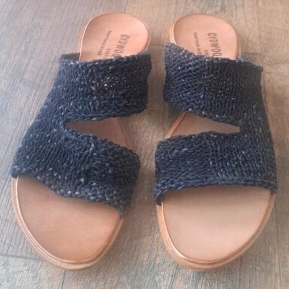 NIB CYDWOQ Brave Woven Leather Sandals (42) 11 - Picture 1 of 9